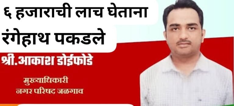 ACB जाळ्यात जळगाव जामोद न.पा मुख्याधिकारी व विद्युत पर्यवेक्षक अडकले