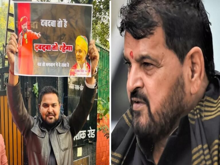 दबदबा तो है और दबदबा तो रहेगा ! ब्रिजभूषण सिंह यांच्या मुलाने झळकावले पोस्टर